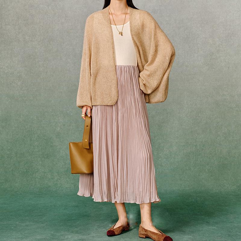 

Alice 9m Lightweight High-Waisted Slimming Loose Pleated Umbrella Skirt for Women - Spring 2026 Style S