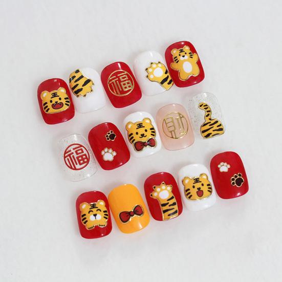 Maniküre-Aufkleber, leicht anzuwenden, leichtes Papier, Neujahrs-Glückskatze, Nageltransfer