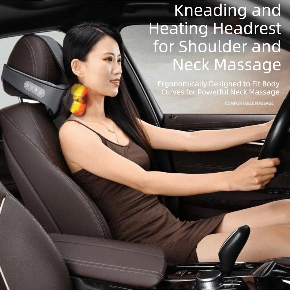 Multi-functional Car Massage Pillow Heated Cervical Massage Tool for Vehicle Home Office