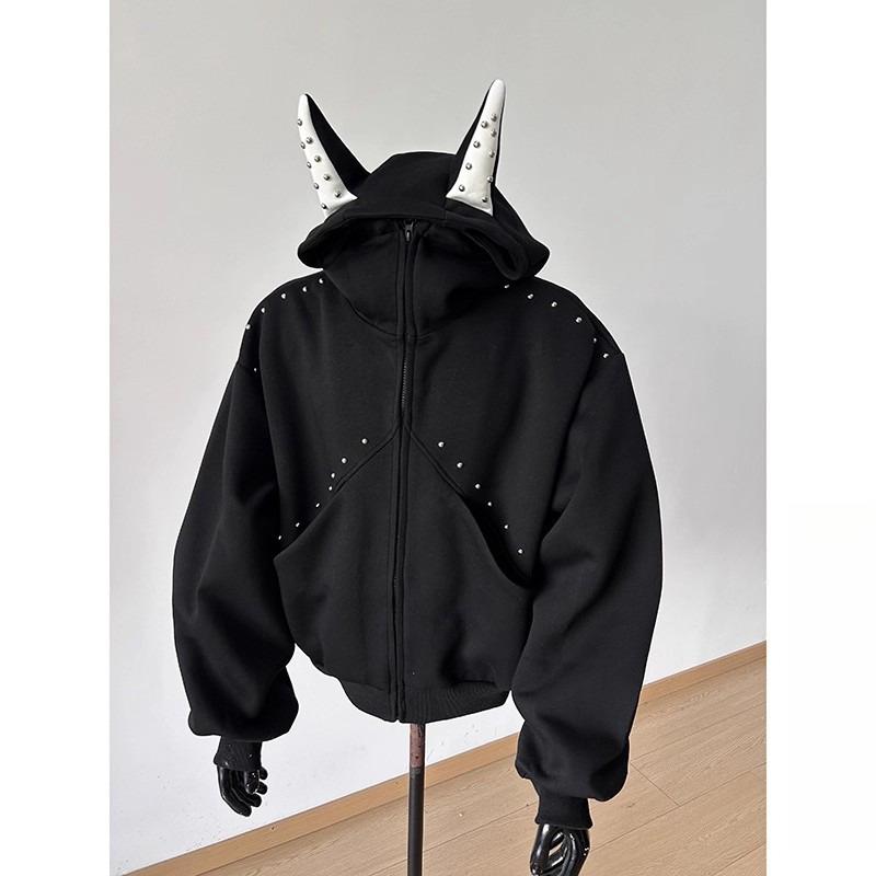 

Cardigan Sweater Hooded Jacket Trendy Brand High-end Couple Jacket Men s XXXL чёрный