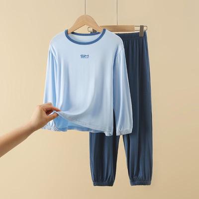 Modal Jungen Pyjama – Herbst Klimaanzug mit Buchstabenaufdruck