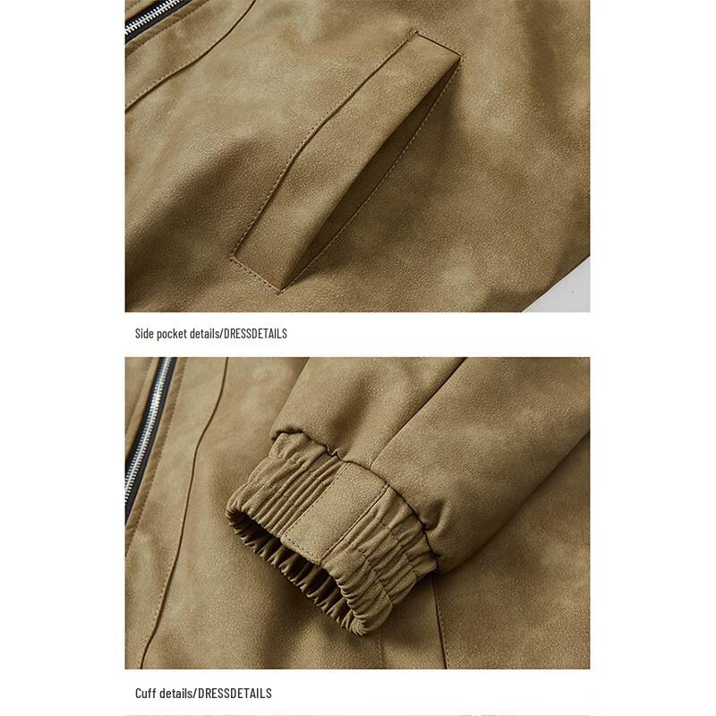 Mao Ren Men's Autumn Winter Fleece Lined Casual Jacket