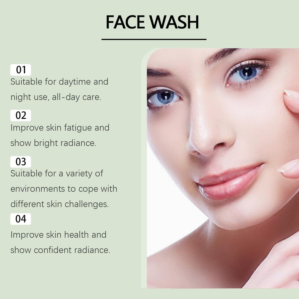 Hyaluronic Acid Cleansing Gel Pore Cleaning & Hydrating Non-Drying Face Wash Exfoliating Moisturizing Formula Facial Cleansing