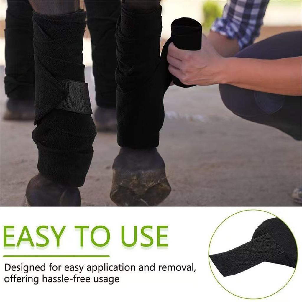 4pcs Horse Wraps Soft Wraps Equestrian Leg Bandage Wrap Horse Leg Injury Protective Cover