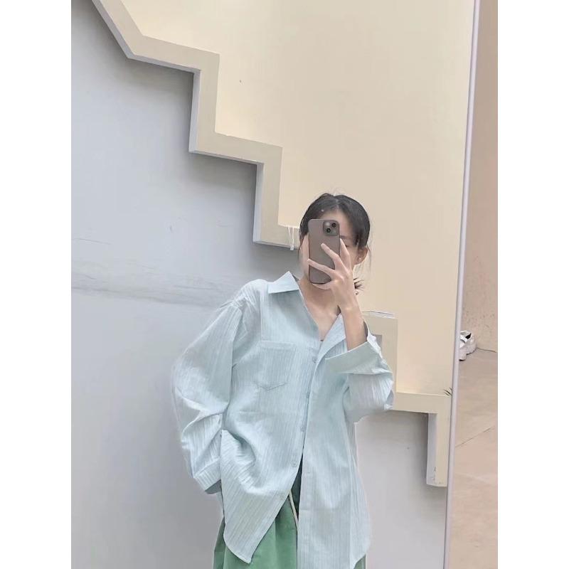 

Солнцезащитная хлопковая рубашка куртка женская летняя дизайнерская тонкая рубашка кардиган топ 2XL светло-синий