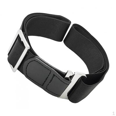Black Adjustable Elastic Shirt Holder Keeps Tucked for Men