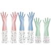 Fleece-Lined Waterproof Rubber Gloves for Dishwashing and Laundry