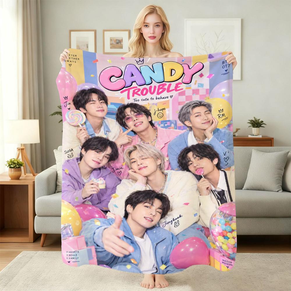 Starry Purple Rose Fantasy Blanket Soft And Comfortable Suitable For All Seasons Office Rest Blanket Air Conditioning Blanket Digital Printing