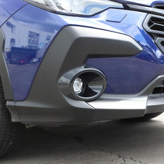 ABS Carbon Fiber Front Fog Light Lamp Trim Cover For Subaru Crosstrek -24