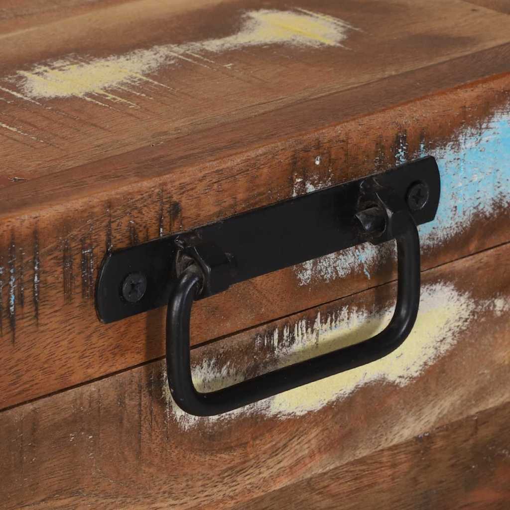Storage Box Multicolored 80 x 35 x 45 cm Solid Wood Reclaimed Wood