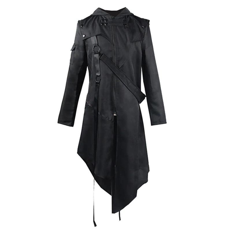 Halloween COS Costume Jacket Irregular Windbreaker Men's Long Jacket Gorgeous And Elegant British Style