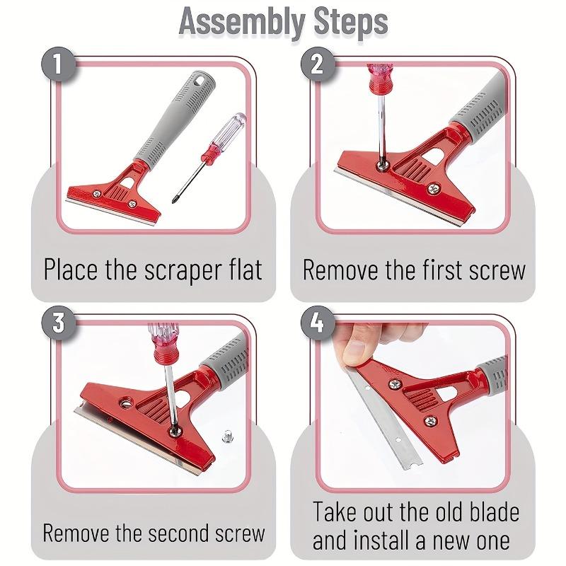 1pc Multi Purpose Scraper for Removing Adhesives, Paint, and Labels - Easy To Use, Safe for Glass, Flooring, and Windows