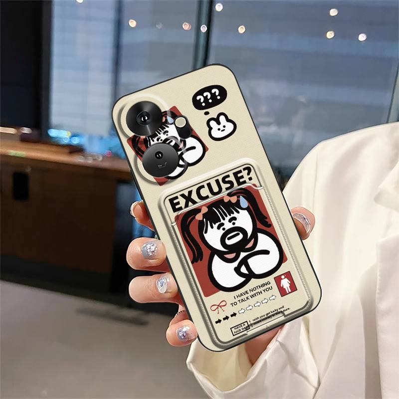 Card Slot Card Bag Phone Case For Itel P55+/P55 Plus Dirt-resistant Graffiti Silicone Cover Anti-dust TPU Protective