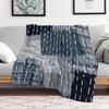 Jean Boro Sashiko Handmade Textile Pattern Throw Blanket Cozy Throw Blanket Birthday Gift for Him Her