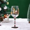 Transparent Red Wine Glass Hand Painted Wine Cups Household Crystal Cups  Family Dinner