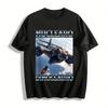 Nuclear Dinosaur Bomber Graphic Casual Short Sleeve T-Shirt Pure Cotton T-shirt