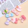 Powder Floral Bow Tie Charm: DIY Resin Hair Clip & Crocs Accessory