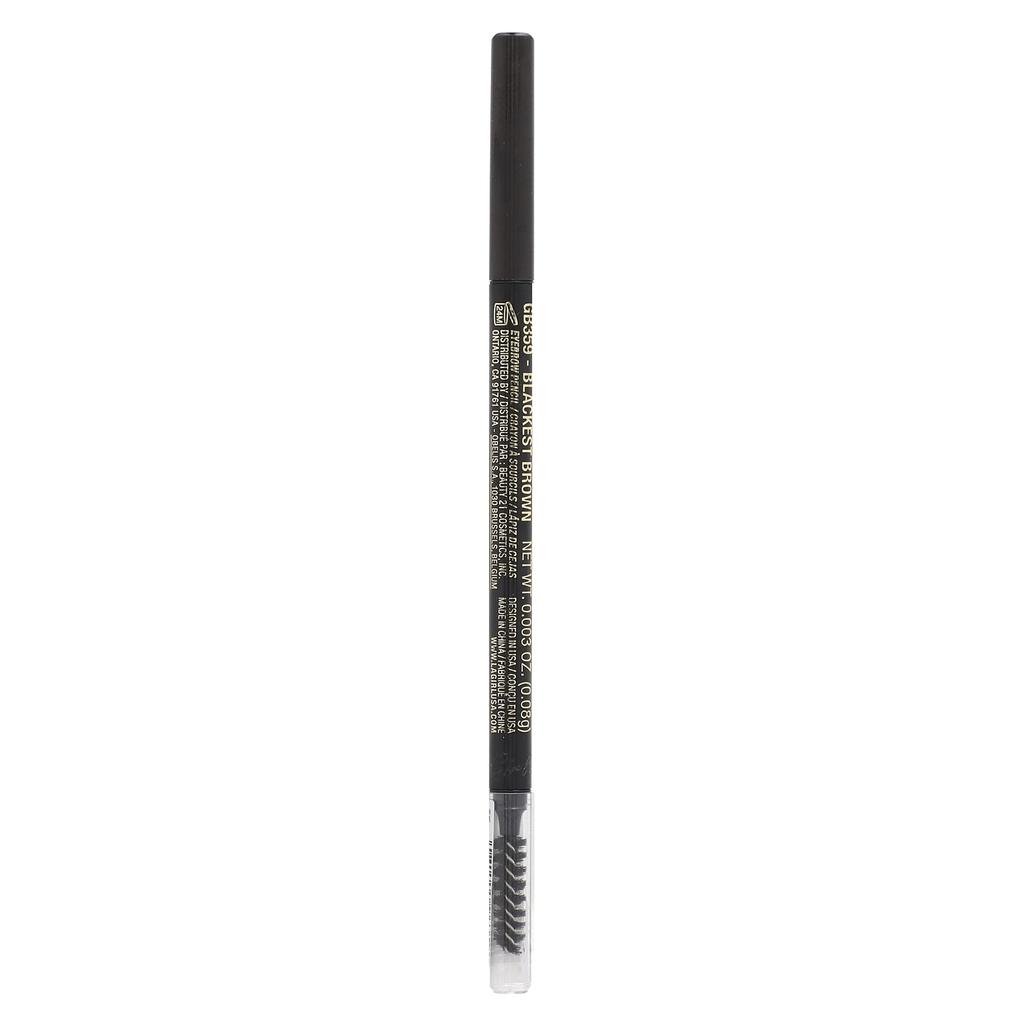L.A. Girl Shady Slim Brow Pencil, Gb359 Blackest Brown, 0.08G(0.003Oz)