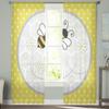 Yellow Polka Dot Background Bee Daisy Hive Sheer Curtains for Living Room Modern Bedroom Voile Tulle Curtain Window Drapes