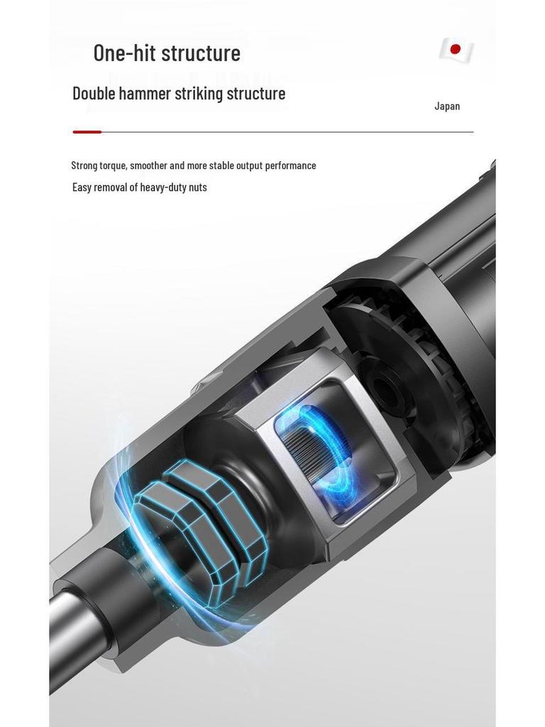 220V Heavy Duty High Power Electric Impact Wrench with Large Torque Socket - Industrial Style