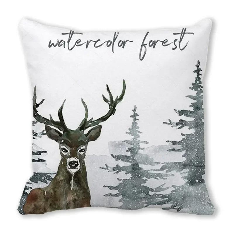 Christmas Themed Pillowcases Car Accessories Office Santa Claus Living Room Sofa Home Pillowcases
