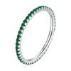 New Trendy Rainbow Simulated Diamond Stackable 925 Sterling Silver Eternity Ring for Women Wedding Finger Band Gift Z30