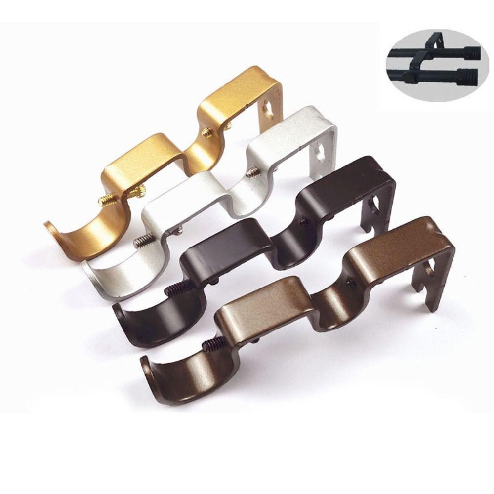 2 buc Suporturi pentru galerie perdea montate pe perete, Grele, Strat dublu, Suporturi de suspendare, Dormitoare