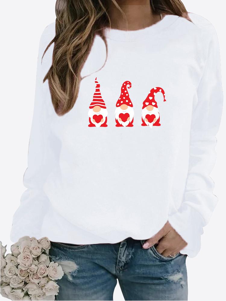 Зимние женские топы с принтом LOVE футболка женская повседневная толстовка с круглым вырезом и длинными рукавами блузка больших размеров плюшевый свитер XS белый 1447₽