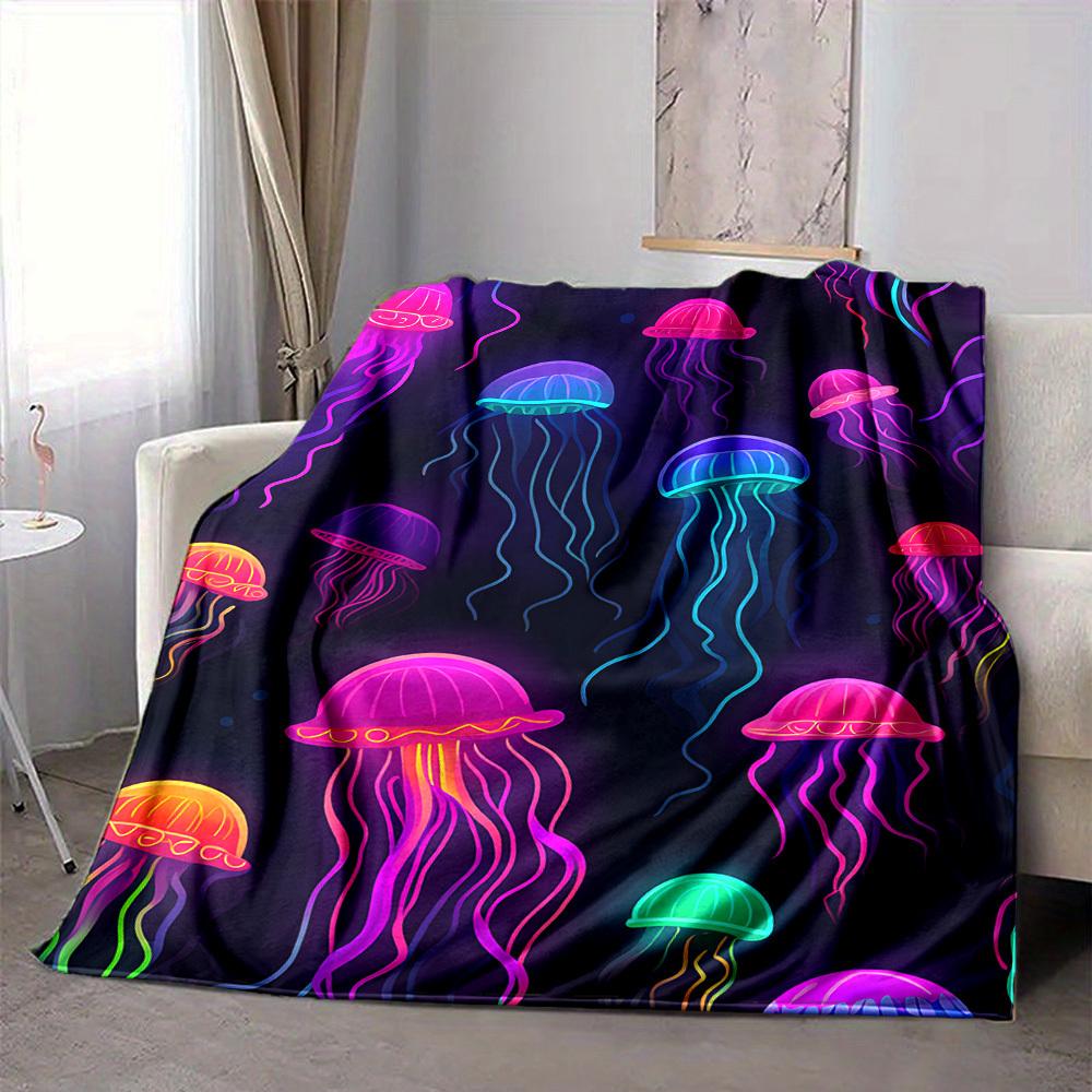 1 Stück Qualle Decke Warm, Gemütlich und Weich, Geeignet für Sofas, Betten, Autos und Büronutzung. Perfekt für Camping und Reisen, was sie zu einem großartigen Geschenk für