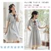LAVASEON Checkered Dress with Long Short Dress with Elastic Waist and Ruffled Mori Princess Loose School 2-Piece Ribbon, Length, Mass-Produced,