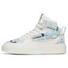 New Snoopy X Life Collection Anti Slip Wear Resistant High Top Skateboard Shoes Men's White Blue 912138011-7