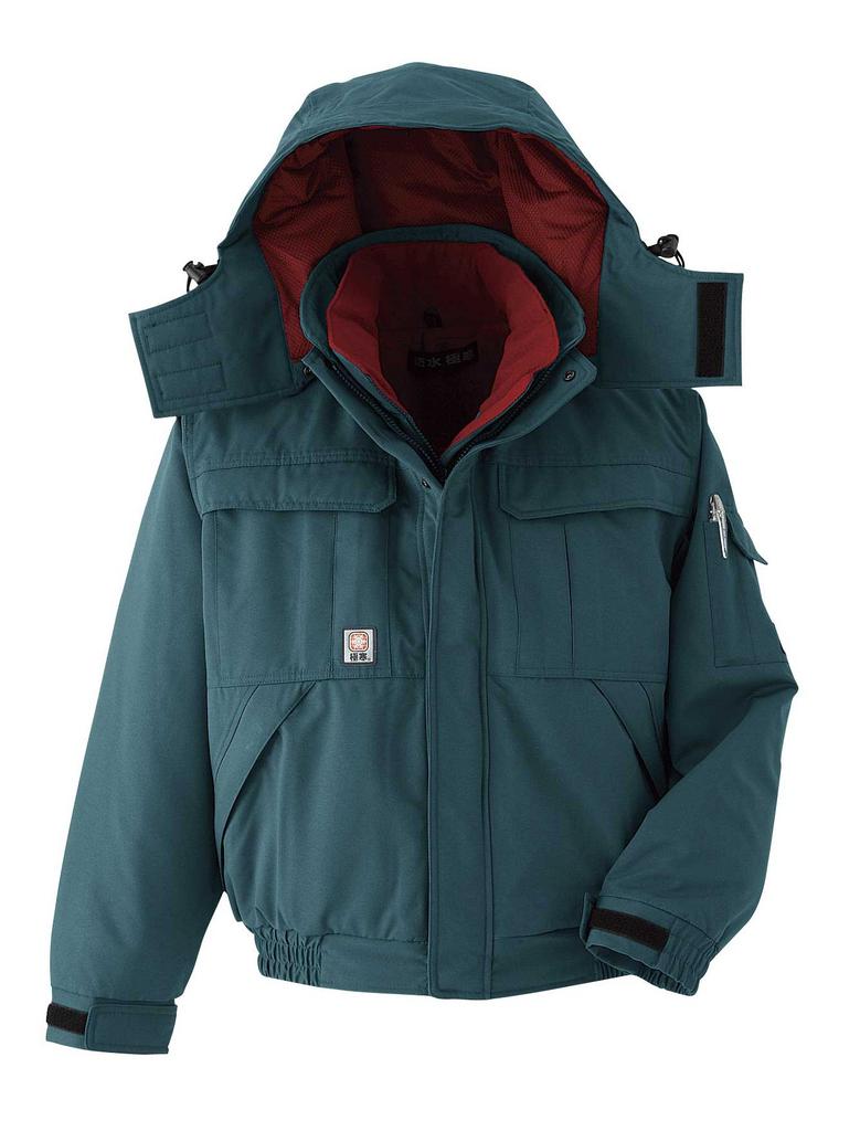ASAHICHO Waterproof Extreme Cold Weather Blouson for Size Medium (Shirred Hem) Fall/Winter, 69200, 17, Green,