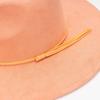 9.5Cm Big Edge Peach Heart Top Hat, Suede Felt Hat, Retro Fashion Big Eaves Hat, Flat Edge Gentleman'S Hat