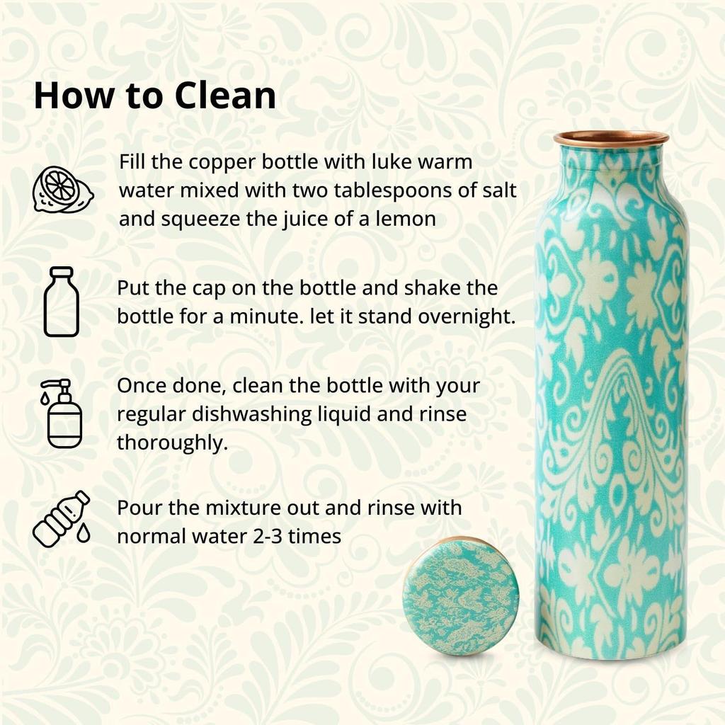 Pure Copper Water Bottle (1 Litre) | Leakproof | Pure Copper Water Bottle | Tamba Bottles | Authentic Copper Bottle | Durable Copper Bottle