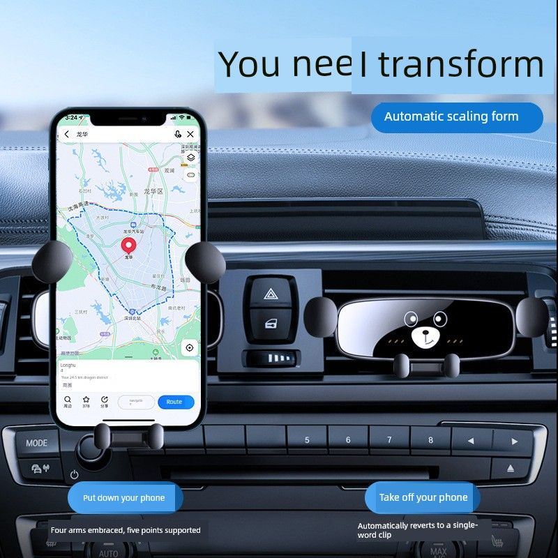 2023 New Car Phone Holder, Trendy Cartoon Design for Men and Women, Air Vent Car Mount, Car Interior Accessories