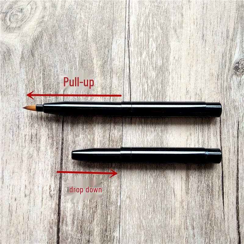 Mini Retractable Metal Lip Brush - Single-Headed Lip Liner & Lipstick Pen