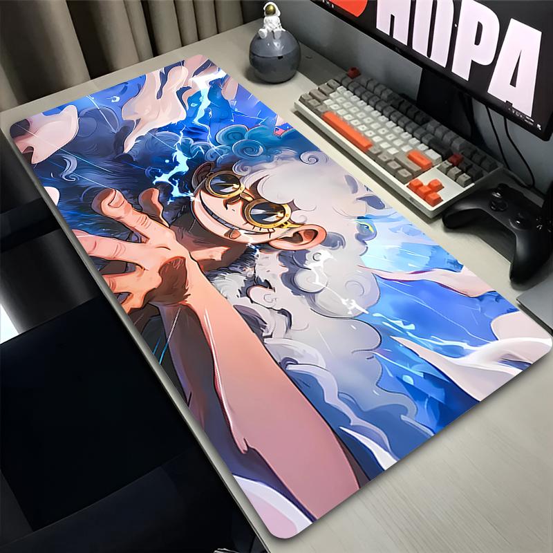Big Mousepad Gamer Extended Mouse Pad One Piece Luffy With Anime Gaming Accessories Lock Edge Rubber Desk Mat Popular Mousepad