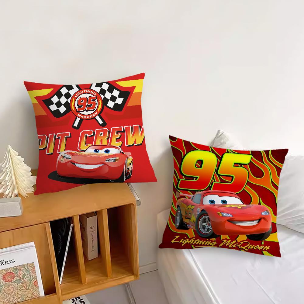 Cartoon C-Cars L-LightningES M-McQueenES 95 Cushion Cover Living Room Headboard Office Bedroom Cushion Sofa Nap Time Pillow Case