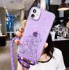 Applicable To Samsung S26U Protective Case S25U Mobile Phone Case S25 Gold Foil Epoxy A15 Diagonal Span Lanyard