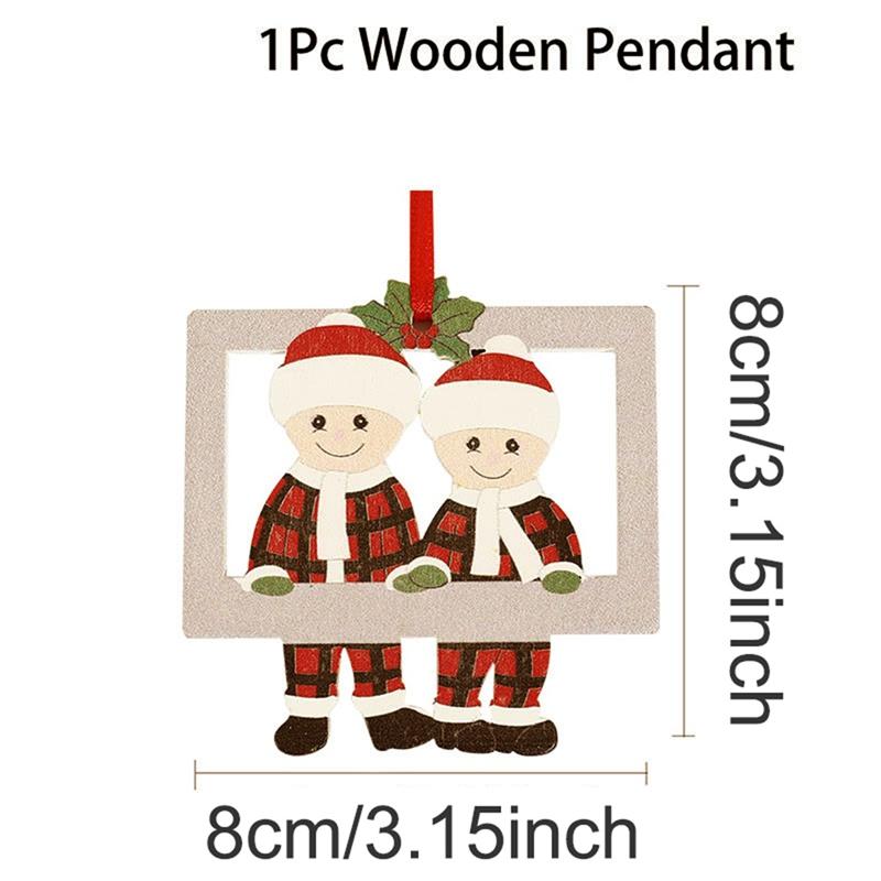 DIY Christmas Family Pendant Merry Christmas Decorations for Home Navidad 2026 Christmas Tree Hanging Ornament New Year 2026