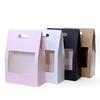 Handheld Bag with Window Opening Flower Box Kraft Paper Multicolor Flower Box Teaching Materials for Floral Packaging  Gift Boxs
