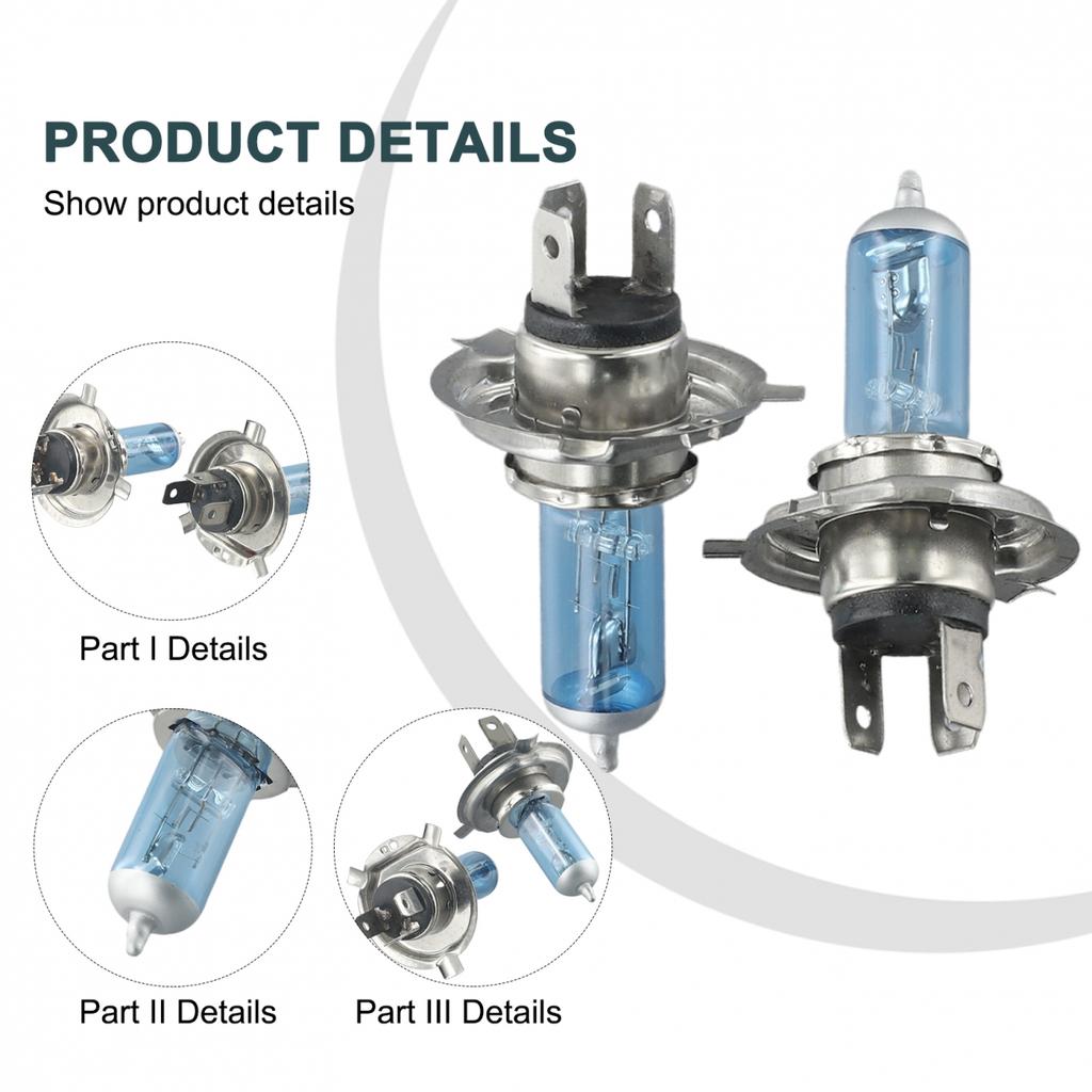Headlight 2pcs H4/HB2 9003 Xenon White 12V 55W 6000K Bright Light Halogen