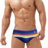 Men's Fashion Pride Day Swimming Briefs Low Waist Plus Size Summer Beach Wear