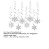 8 Pcs Christmas Snowflake Hanging Swirl Decorations Winter Party Glitter Snowflake Ceiling Streamers for Christmas Birthday Baby Shower New