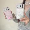 Pink Floral Sequin Bow Phone Case for iPhone 17 Pro Max/16/15/14