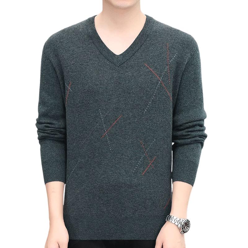 ROMON Men s 100% Pure Wool V-Neck Sweater XL