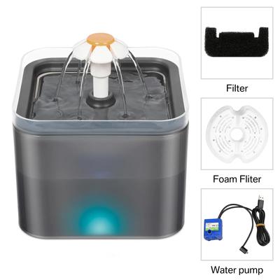 Katzentrinkbrunnen 67oz/2L für kleine Haustiere, Hunde, Trinken, ultraleise, mit LED-Beleuchtung, Wasserspender, automatisches Trinken