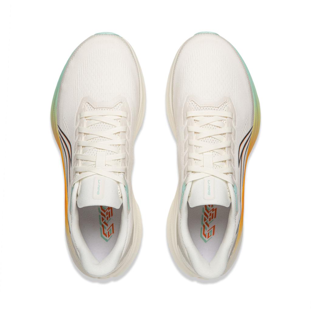 Li Ning Red Rabbit 9 Wygodne Amortyzujące Odporne na Ścieranie Niskie Codzienne Buty do Biegania Męskie sneakers Champagne-Białe ARPW003-23