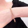 585 Purple Gold Fashion Light Luxury Bracelet, The Same Plate Chain Bracelet For Men And Women, Rose Gold-Plated Jewelry.