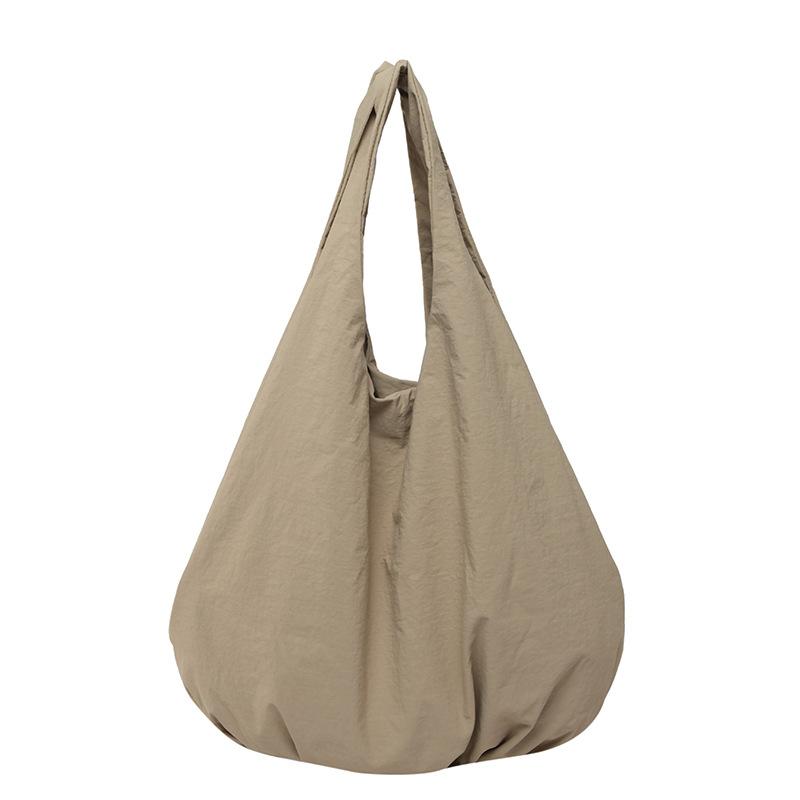 2025 New Armpit Large-capacity Cloth Bag Women's Rice Pure Fashion Casual Shoulder Bag Simple Texture Shopping Bag